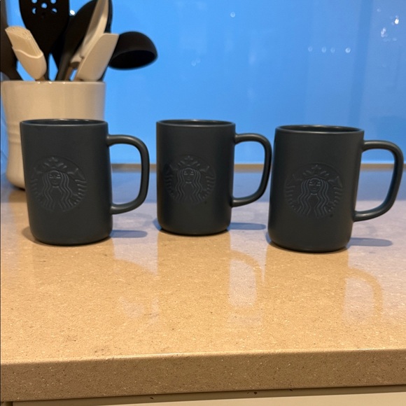 Starbucks Other - Starbucks Dark Blue Mug (set of 3)